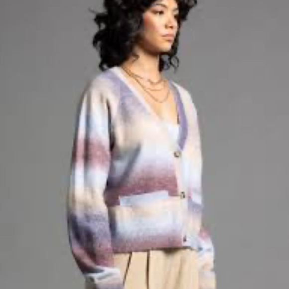Weekend Los Angeles “Brina” Cardigan In Bailey Stripe Size XL New! - Picture 2 of 12